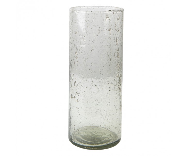 Skleněná transparentní foukaná váza Sandy - Ø 10*25 cm Clayre & Eef
