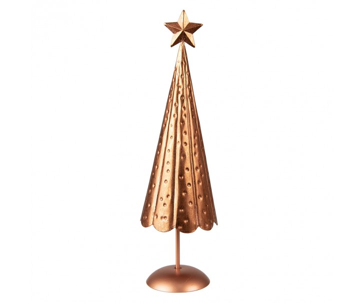 Měděný antik kovový vánoční stromek - Ø 11*38 cm Clayre & Eef