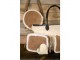 Hnědá kulatá kožená kabelka crossbody zdobená ovčí vlnou - 24*8*24cm Mars & More 