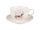 Porcelánový šálek s podšálkem s jezevčíkem Dachshund Love - 12*9*6cm / 200 ml Clayre & Eef