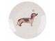 Porcelánový dezertní talíř s jezevčíky Dachshund Love - Ø 20cm Clayre & Eef