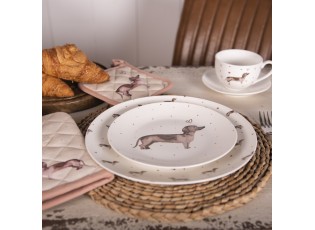 Porcelánová miska s jezevčíkem Dachshund Love - Ø 14*7 cm