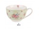 Zelený porcelánovýšálek s podšálkem s květy a ptáčkem Cheerful Birdie - 12*9*6cm/ 200ml Clayre & Eef