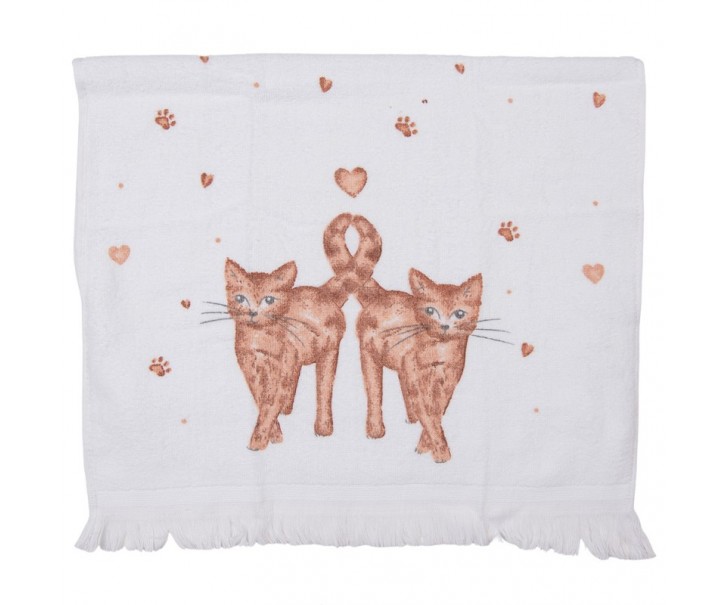 Froté ručník s kočičkami Kitty Cats - 40*66cm Clayre & Eef