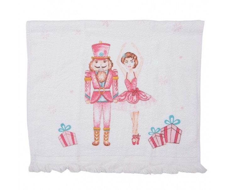 Froté ručník s Louskáčkem a baletkou Pastel Nutcracker - 40*66 cm Clayre & Eef