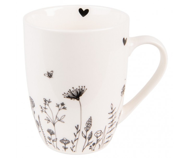 Porcelánový hrnek s květinami Flora And Fauna - 12*8*10cm / 300ml Clayre & Eef