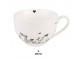 Porcelánový šálek s podšálkem s květinami Flora And Fauna - 12*9*6cm / 200ml Clayre & Eef