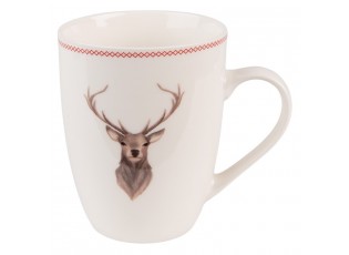 Porcelánový hrnek s jelenem Cosy Lodge - 12*8*10 cm / 300 ml