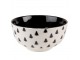 Bílo-černá porcelánová miska se stromky Black&White X-Mas - Ø 14*7 cm / 500 ml Clayre & Eef