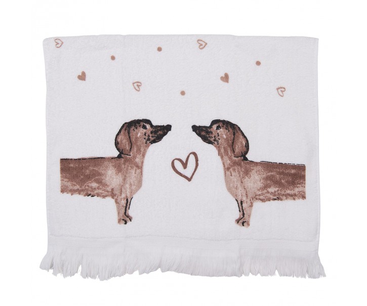 Kuchyňský froté ručník s jezevčíky Dachshund Love - 40*66 cm Clayre & Eef