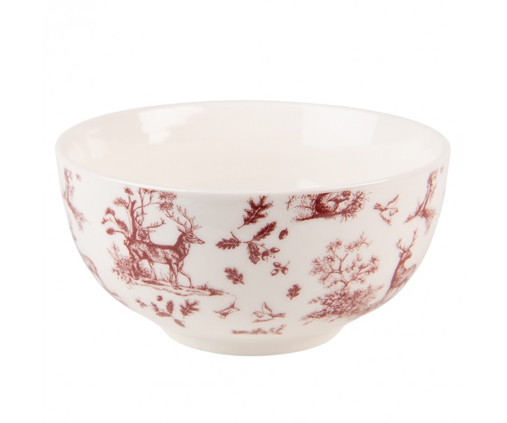 Porcelánová miska na polévku Pretty Forest - Ø 14*7 cm / 500 ml Clayre & Eef