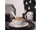 Bílo-černá porcelánová miska se stromky Black&White X-Mas - Ø 14*7 cm / 500 ml Clayre & Eef