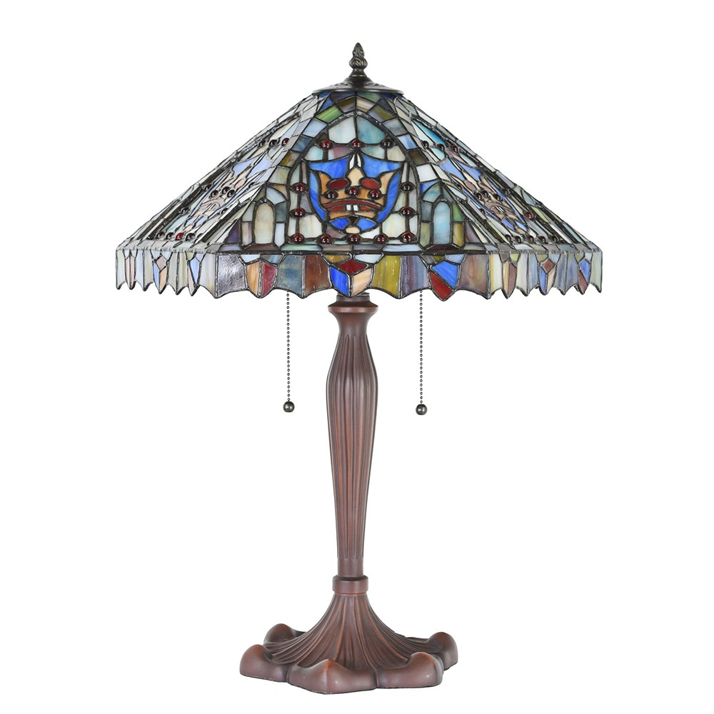 Stolní lampa Tiffany Aubrie - 47x60 cm E27/max 2x60W Clayre & Eef Stolní lampa Tiffany Aubrie - 47x60 cm E27/max 2x60W Clayre & Eef