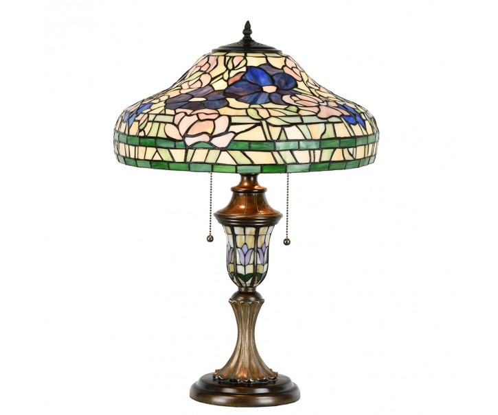 Stolní lampa Tiffany Destini - 46x60 cm E27/max 2x60W Clayre & Eef