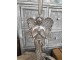 Kovový stříbrný anděl se svícnem Aniel - 12*12*50cm Colmore by Diga