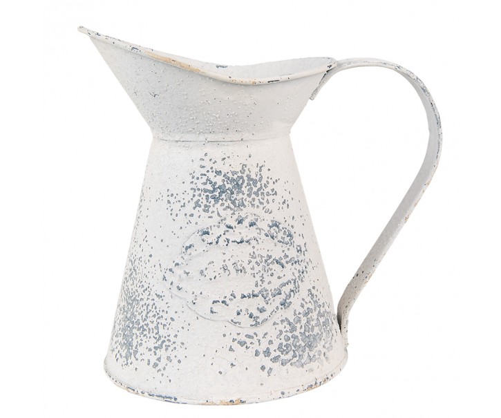 Béžový dekorační plechový džbán Fun Antique - 17*11*17 cm Clayre & Eef
