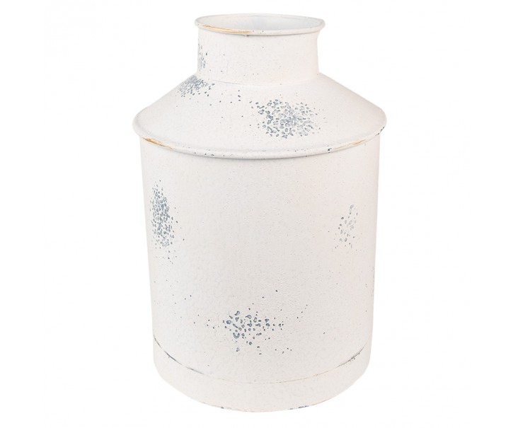 Béžová dekorativní plechová váza Fun Antique - Ø19*28 cm Clayre & Eef