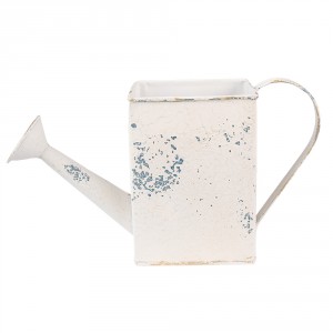 Béžová dekorační plechová retro konev Fun Antique - 31*9*17 cm