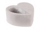 Šedý květináč ve tvaru srdce - 13*13*6 cm Clayre & Eef