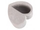 Šedý květináč ve tvaru srdce - 13*13*6 cm Clayre & Eef