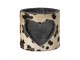 Svícen zdobený kůží se vzorem Leopard - 11,5*11,5*10,5cm Mars & More 