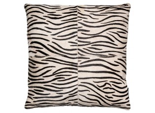 Kožený polštář s výplní Zebra (bos taurus taurus) - 45*45*15cm