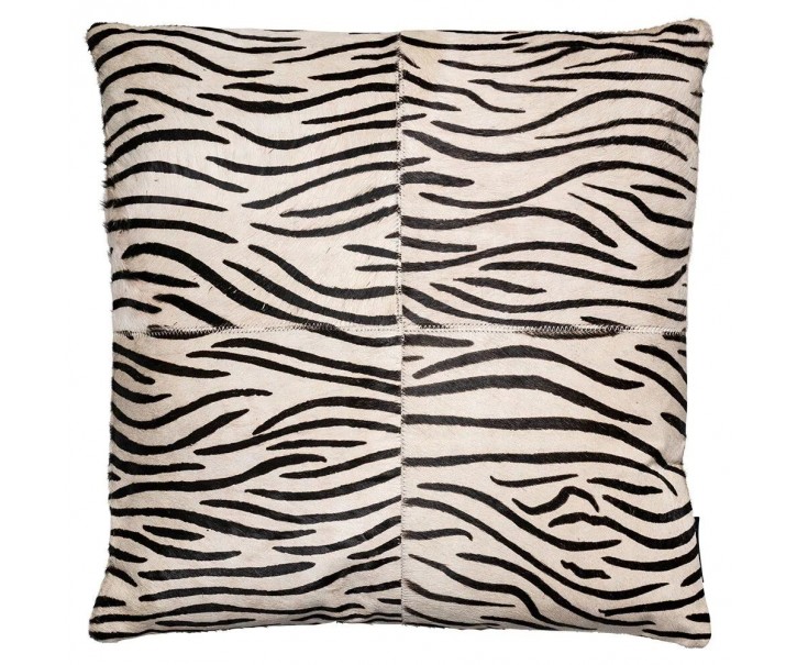 Kožený polštář s výplní Zebra (bos taurus taurus) - 45*45*15cm Mars & More 