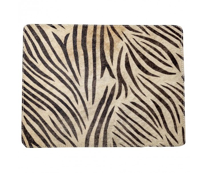 Kožené obdélníkové prostírání Zebra (bos taurus taurus) - 30*40*0.5cm Mars & More 