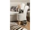 Svícen se srdcem zdobený kůží se vzorem Zebra - 14,5*14,5*20,5cm Mars & More 