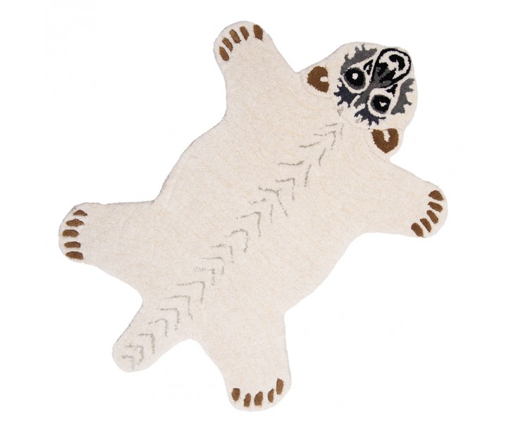 Vlněný kusový koberec medvěd Polar Bear- 60*90*2 cm Clayre & Eef