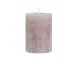 Taupe široká svíčka Rustic pillar - Ø 7*10cm Chic Antique