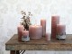 Taupe široká svíčka Rustic pillar - Ø 7*10cm Chic Antique