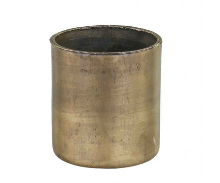 Bronzový antik svícen na úzkou svíčku s magnetem Mao - Ø 2*2,5cm Chic Antique