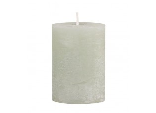 Zelená široká svíčka Macon Rustic verte - Ø 7*10cm/ 40h