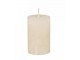 Pudrová široká svíčka Rustic pillar nude - Ø 5 *8cm / 16h Chic Antique