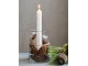 Bílá antik adventní svíčka s čísly Advent Candle - Ø 3*29cm / 20h Chic Antique