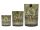 Zlatý skleněný svícen s trávou Palm grass vel.S - Ø 7*8cm Mars & More 