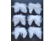 Set 6ks bílá andělská křídla z peříček - 10*10 cm Ostatn&iacute;