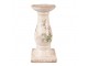 Béžový keramický svícen s růžemi Rossia - Ø12*24 cm Clayre & Eef