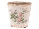 Keramický obal na květináč s růžemi Rossia S - 13*13*12 cm Clayre & Eef