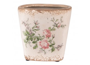 Keramický obal na květináč s růžemi Rossia S - 13*13*12 cm
