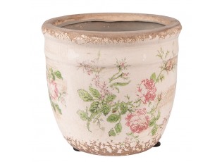 Keramický obal na květináč s růžemi Rossia S - Ø 12*11 cm