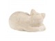 Béžová antik dekorace kočka - 25*15*12 cm Clayre & Eef