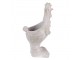 Šedý antik cementový květináč ve tvaru kohoutka - 11*10*26 cm Clayre & Eef