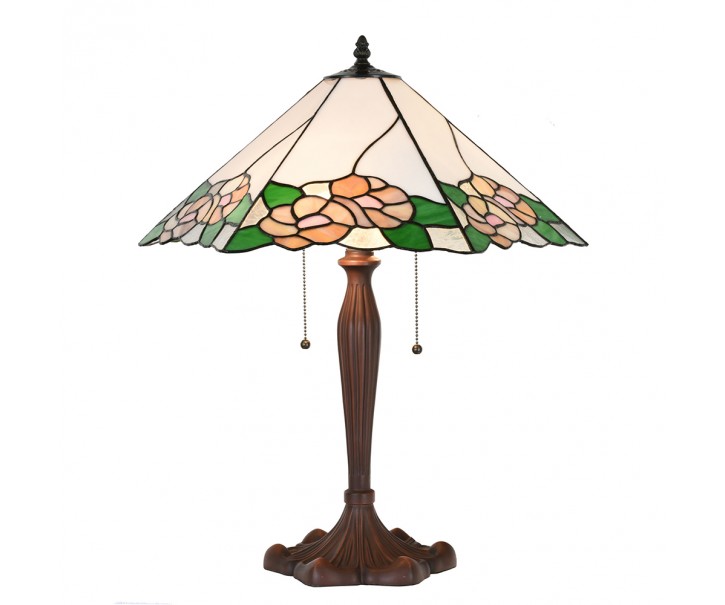 Stolní lampa Tiffany Fae - 44x61x64 cm E27/max 2x60W Clayre & Eef