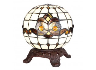 Stolní lampa Tiffany ve tvaru koule Gullia - Ø 20*25 cm E14/max 1*25W