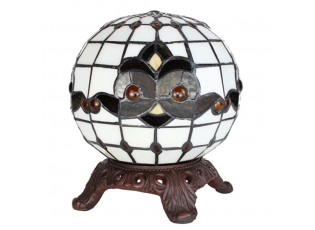 Stolní lampa Tiffany ve tvaru koule Gullia - Ø 20*25 cm E14/max 1*25W