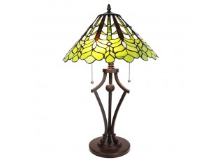 Zelená stolní lampa Tiffany Greena - Ø 41*62 cm E27/max 2*60W