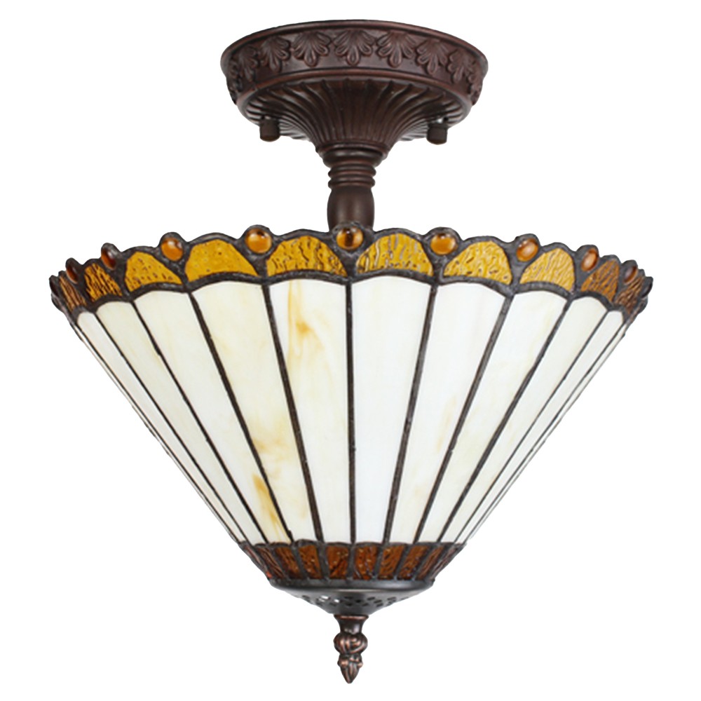 Stropní svítidlo lampa Tiffany Elegant - Ø 29*30 cm E14/max 2*25W Clayre & Eef Stropní svítidlo lampa Tiffany Elegant - Ø 29*30 cm E14/max 2*25W Clayre & Eef