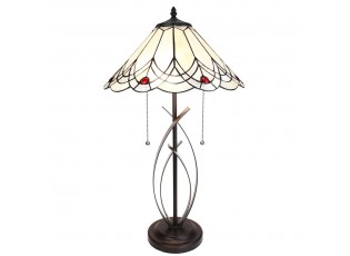 Stolní lampa Tiffany Red Dot - 39x69 cm E27/max 2x60W
